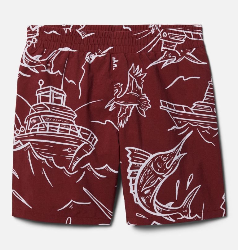 Kids\' Columbia PFG Super Backcast Shorts Burgundy | CA-H5346