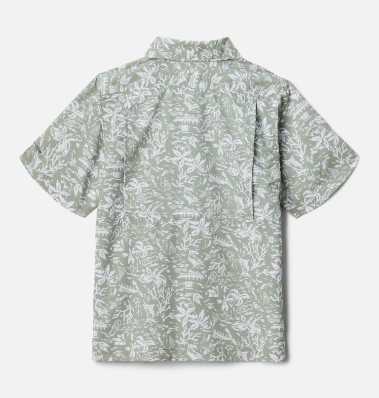 Kids' Columbia PFG Super Slack Tide Short Sleeve Camp Shirts Flower | CA-O3156