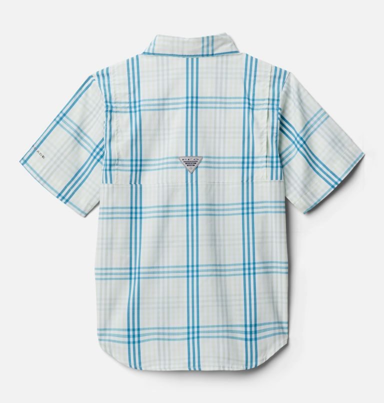 Kids' Columbia PFG Super Tamiami Short Sleeve Shirts Stripe | CA-YA318