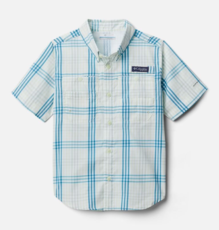 Kids\' Columbia PFG Super Tamiami Short Sleeve Shirts Stripe | CA-YA318