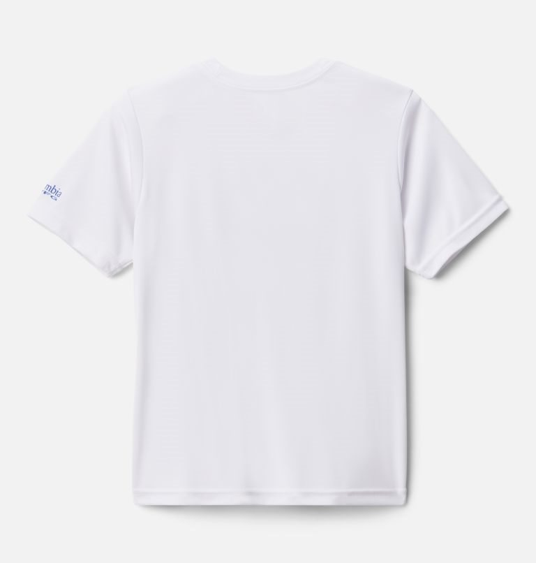 Kids' Columbia PFG Terminal Tackle First On The Water Short Sleeve T Shirts White | CA-L8C15