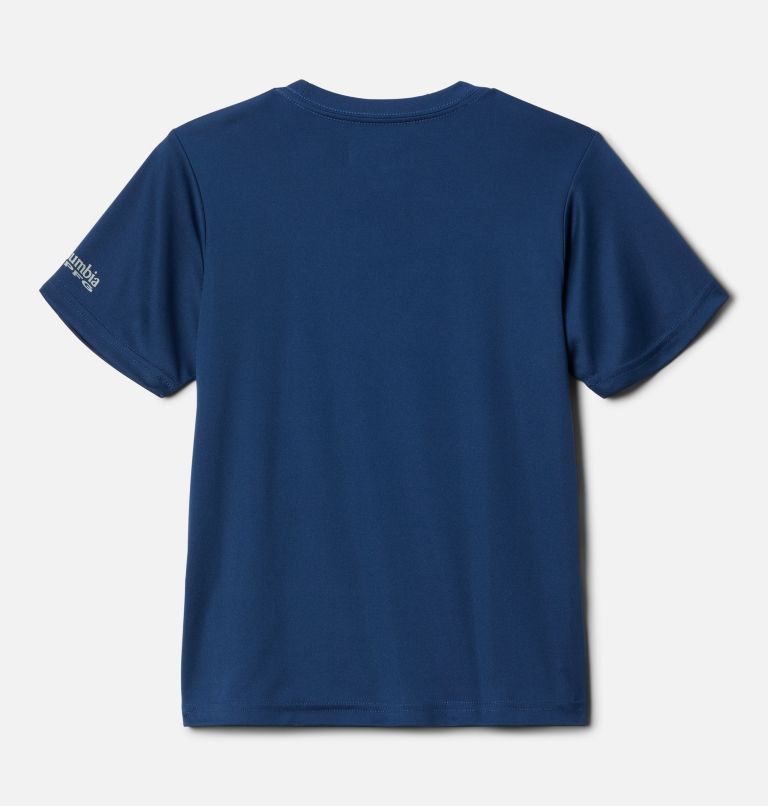 Kids' Columbia PFG Terminal Tackle First On The Water Short Sleeve T Shirts Navy | CA-QC135