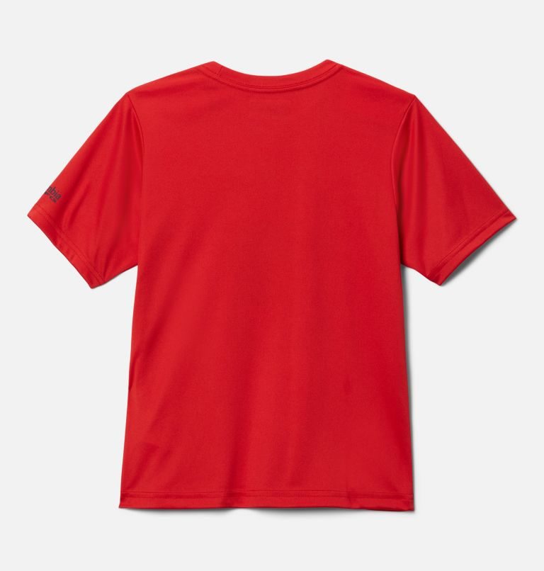 Kids' Columbia PFG Terminal Tackle First On The Water Short Sleeve T Shirts Red | CA-W8CA4