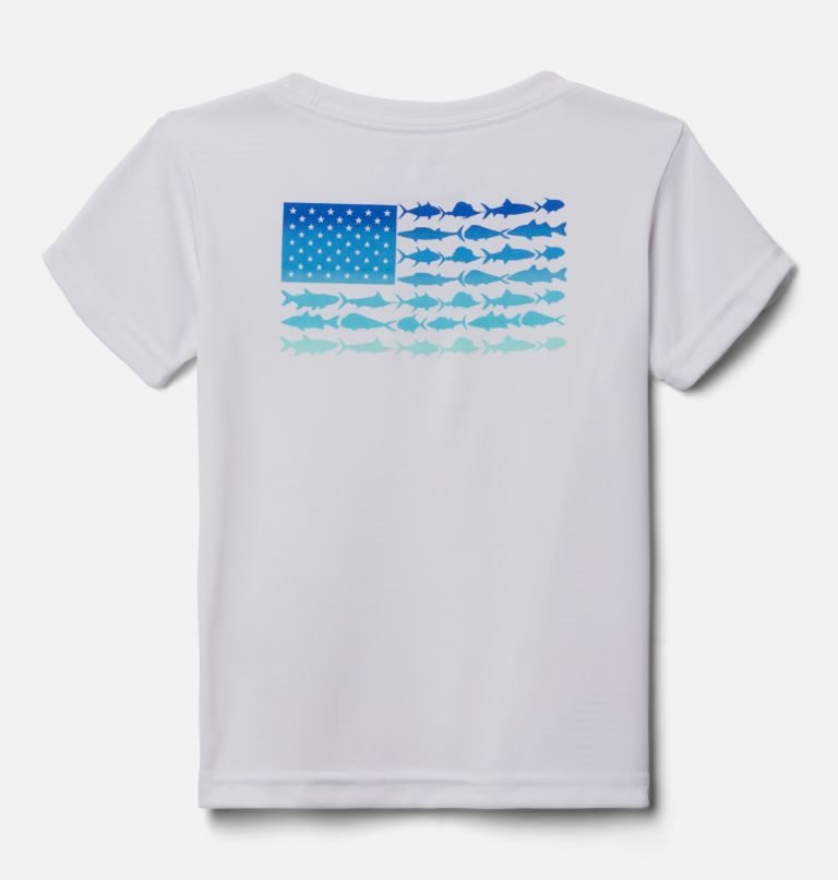 Kids' Columbia PFG Terminal Tackle Fish Flag T Shirts White | CA-S4150