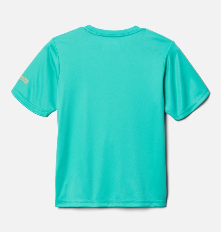 Kids' Columbia PFG Terminal Tackle LGF Short Sleeve T Shirts Turquoise | CA-IA041