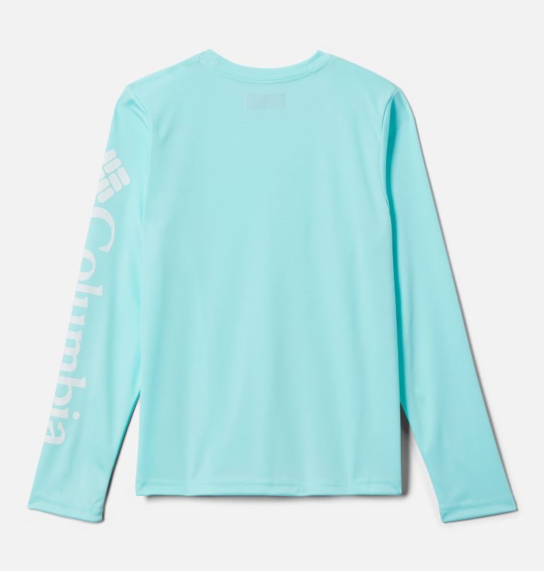 Kids' Columbia PFG Terminal Tackle Long Sleeve Sweatshirts Turquoise | CA-A31L0