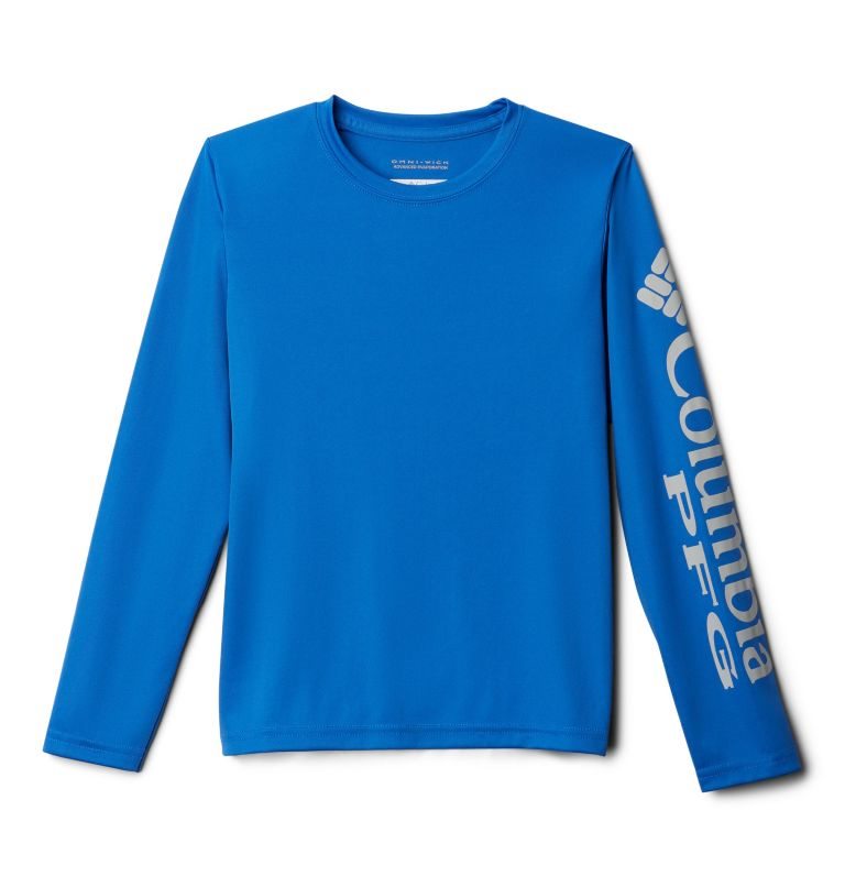 Kids\' Columbia PFG Terminal Tackle Long Sleeve Sweatshirts Blue | CA-GC3AL