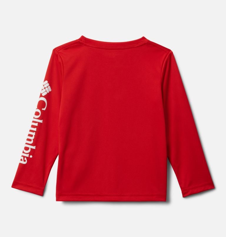 Kids' Columbia PFG Terminal Tackle Long Sleeve Sweatshirts Red | CA-S560A