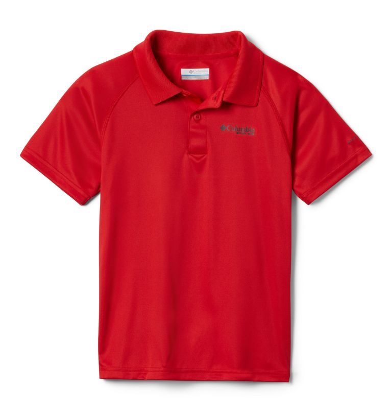 Kids\' Columbia PFG Terminal Tackle Polo Shirts Red | CA-RA06L