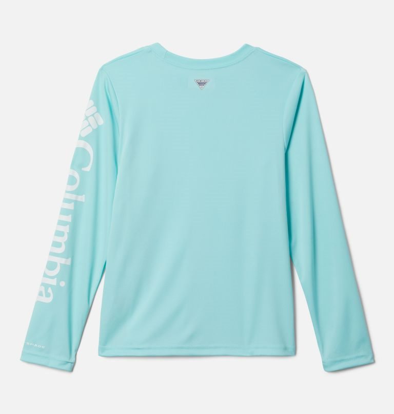 Kids' Columbia PFG Tidal Long Sleeve Sweatshirts Turquoise | CA-OA5CL