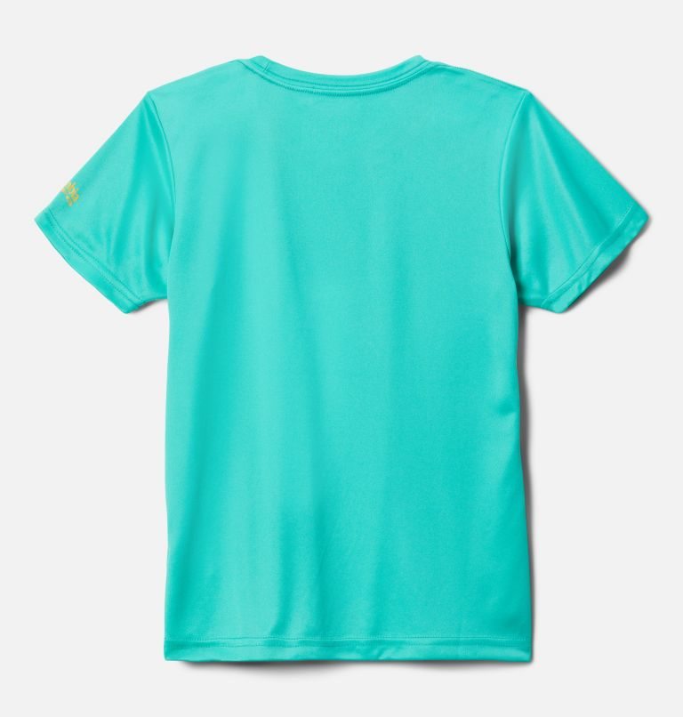 Kids' Columbia PFG Tidal Tee Heart Short Sleeve T Shirts Turquoise | CA-U538A