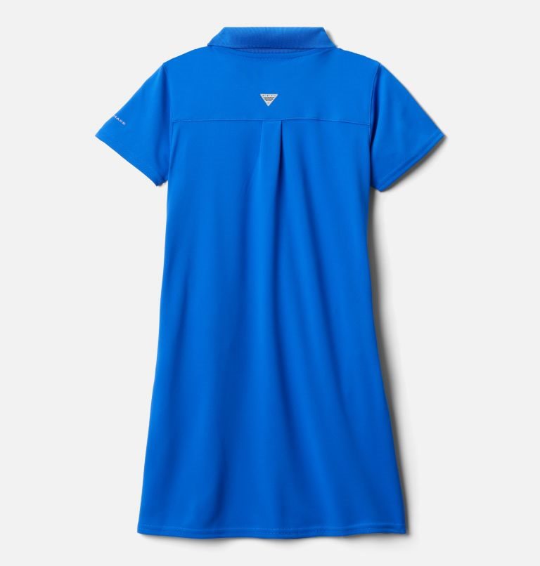 Kids' Columbia PFG Tidal Tee Polo Dress Blue | CA-BA31C