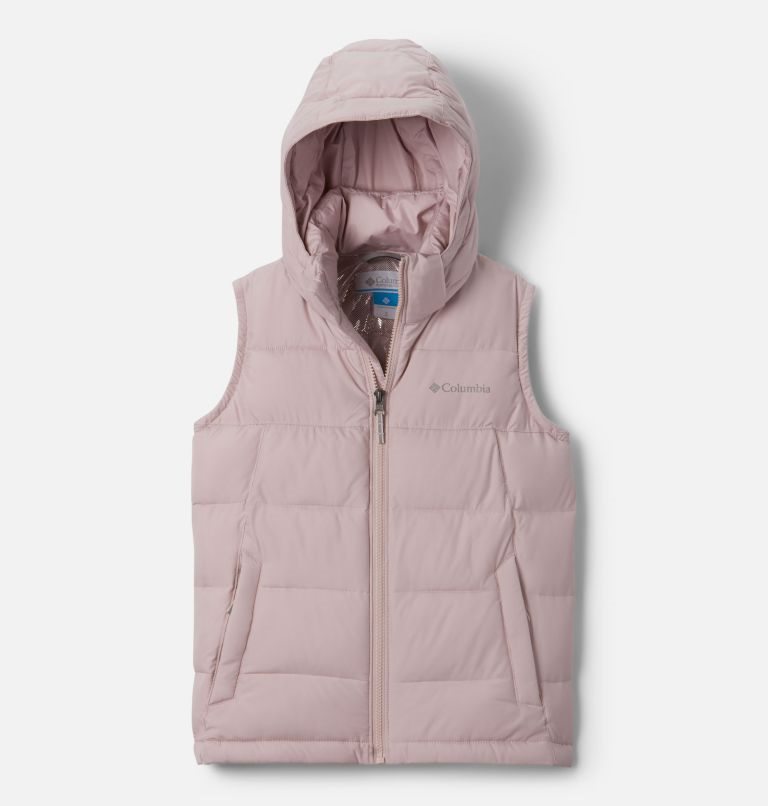 Kids\' Columbia Pike Lake Hooded Vest Pink | CA-QC104