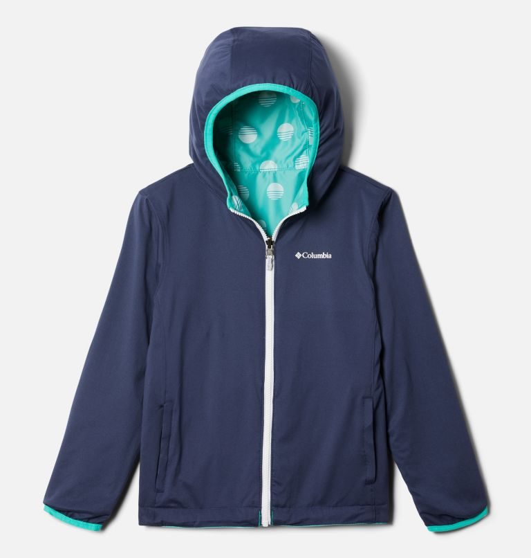 Kids' Columbia Pixel Grabber Reversible Jackets Turquoise | CA-ZAC34