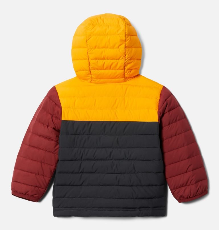 Kids' Columbia Powder Lite Hooded Jackets Mango / Red / Black | CA-DA0L8