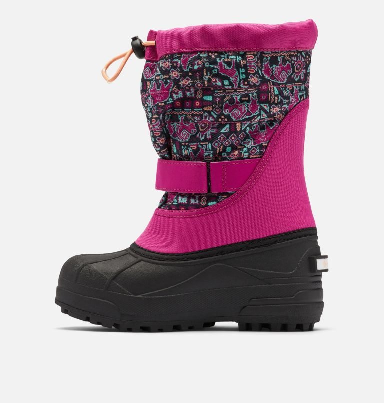 Kids' Columbia Powderbug Plus II Print Snow Boots Multicolor | CA-I03A4