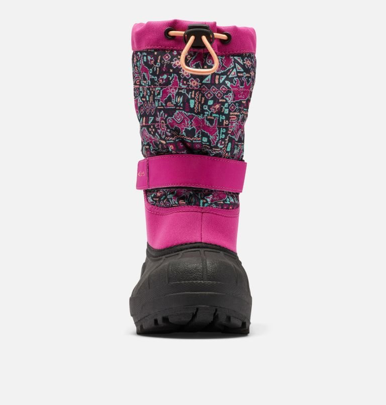 Kids' Columbia Powderbug Plus II Print Snow Boots Multicolor | CA-I03A4