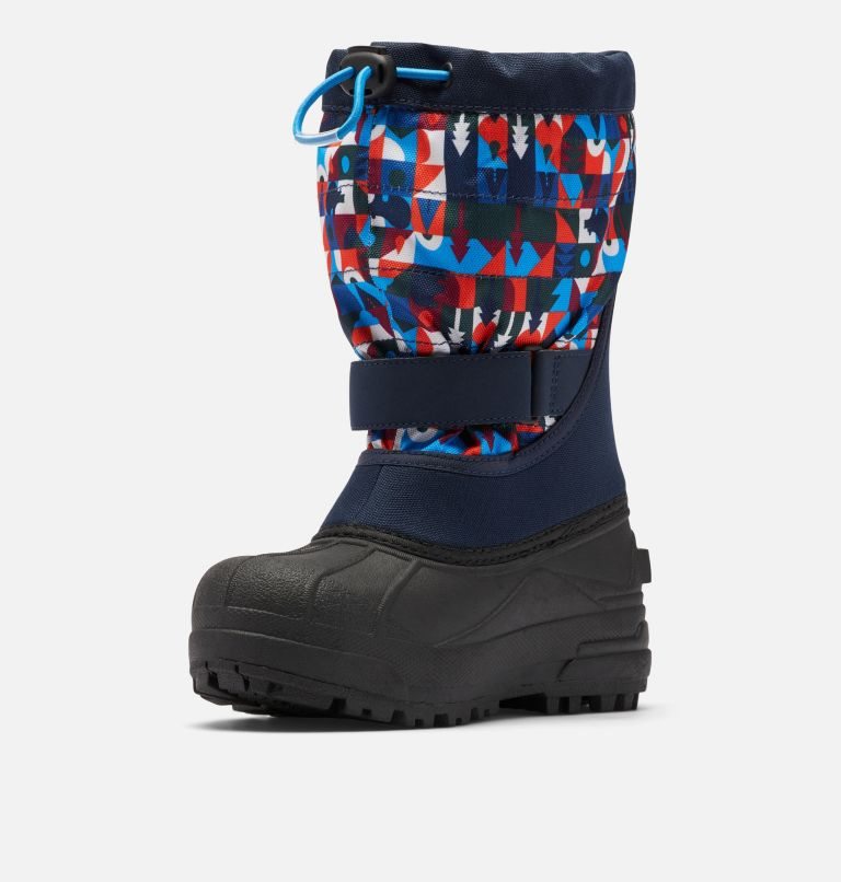 Kids' Columbia Powderbug Plus II Print Snow Boots Multicolor | CA-KA863