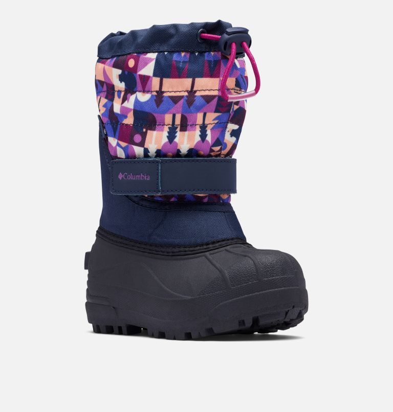 Kids' Columbia Powderbug Plus II Print Snow Boots Multicolor | CA-S0A61