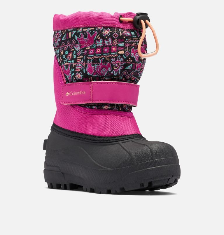 Kids' Columbia Powderbug Plus II Print Snow Boots Multicolor | CA-VC635