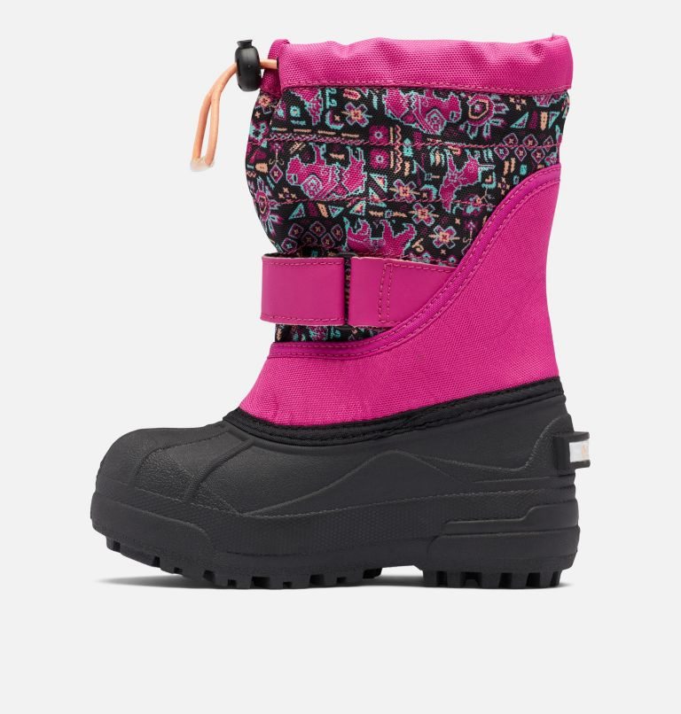 Kids' Columbia Powderbug Plus II Print Snow Boots Multicolor | CA-VC635