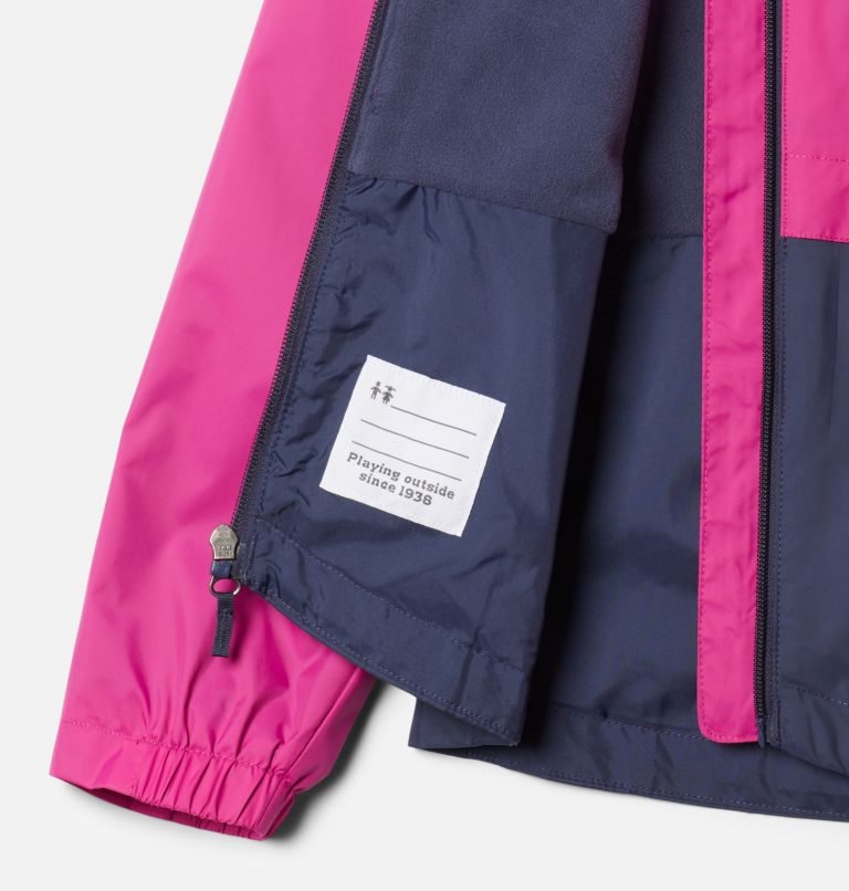 Kids' Columbia Rain-Zilla Jackets Fuchsia / Navy | CA-FA518