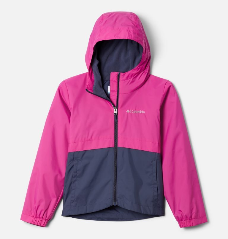 Kids\' Columbia Rain-Zilla Jackets Fuchsia / Navy | CA-FA518