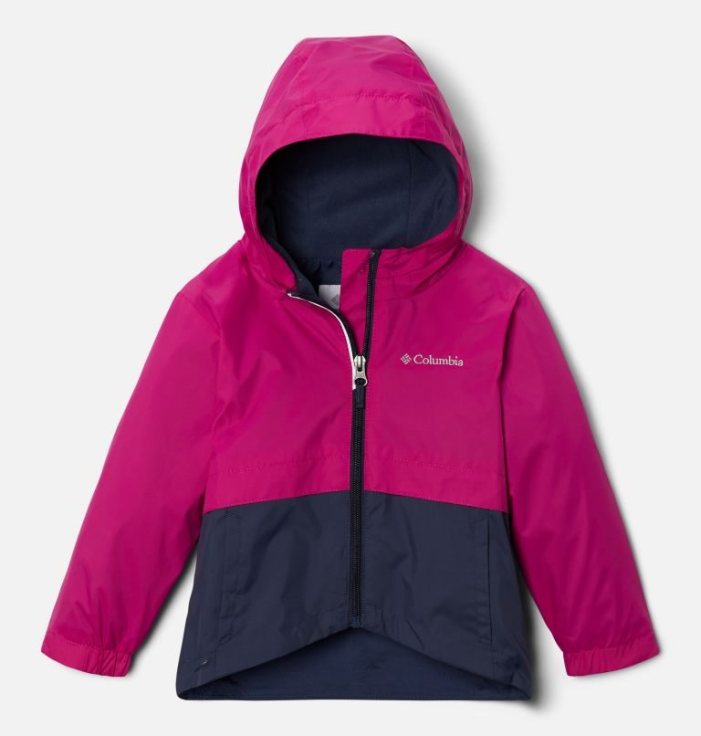 Kids\' Columbia Rain-Zilla Jackets Fuchsia / Navy | CA-ZL310