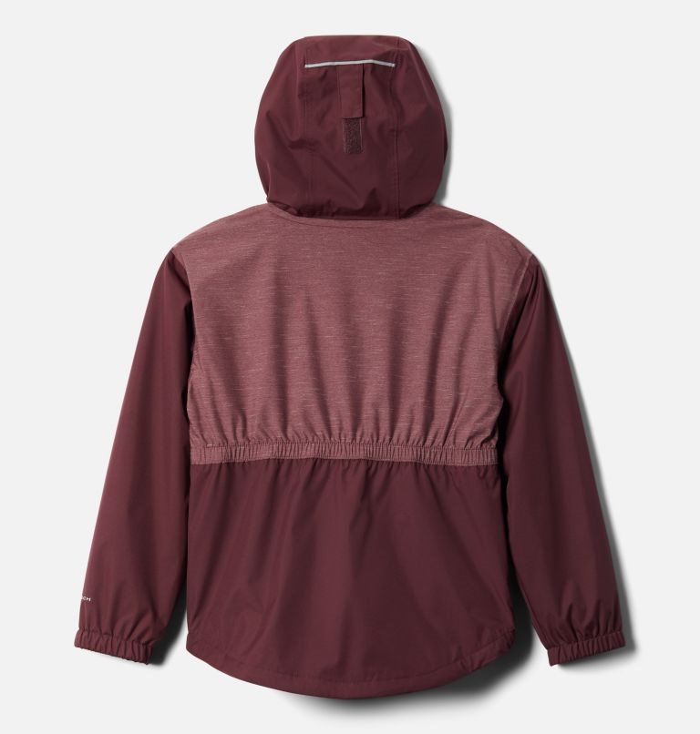 Kids' Columbia Rainy Trails Fleece Lined Jackets Burgundy | CA-F0413