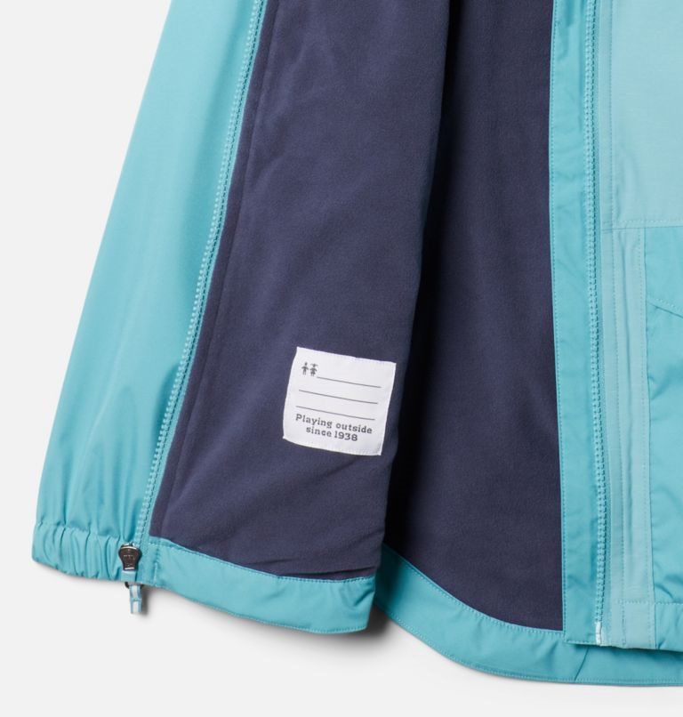 Kids' Columbia Rainy Trails Fleece Lined Jackets Turquoise | CA-S0584