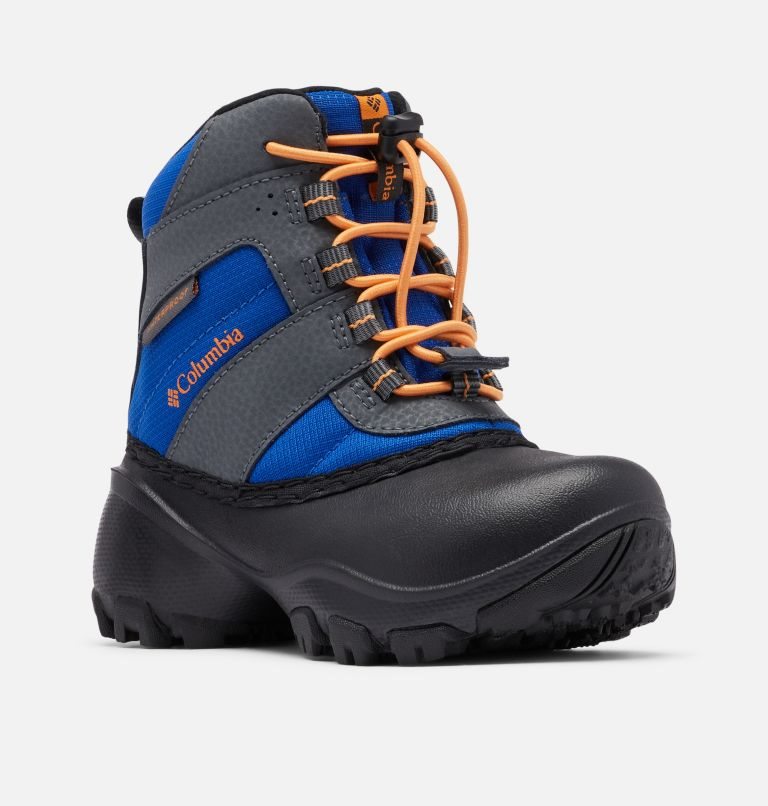 Kids' Columbia Rope Tow Waterproof Boots Grey / Blue | CA-R1L86