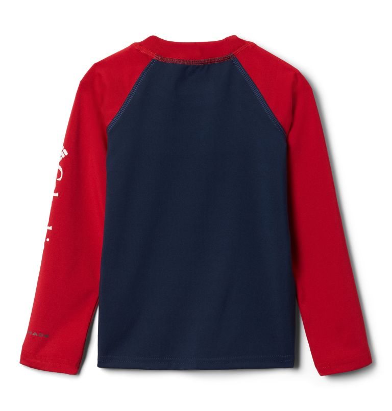 Kids' Columbia Sandy Shores Long Sleeve Sunguard Sweatshirts Red / Navy | CA-XA640