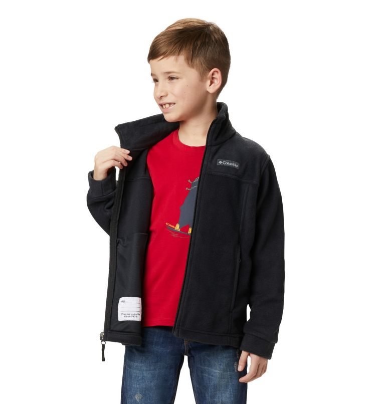 Kids' Columbia Steens Mountain II Fleece Jackets Black | CA-C3LA1