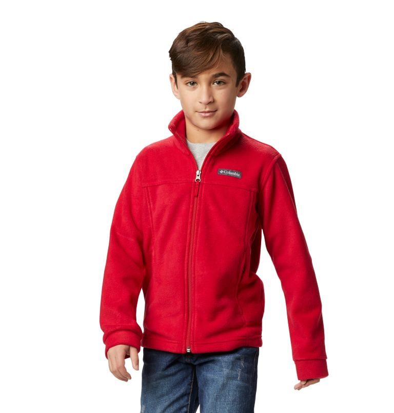 Kids\' Columbia Steens Mountain II Fleece Jackets Red | CA-JL481