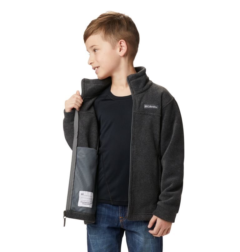 Kids' Columbia Steens Mountain II Fleece Jackets Black | CA-QAL05