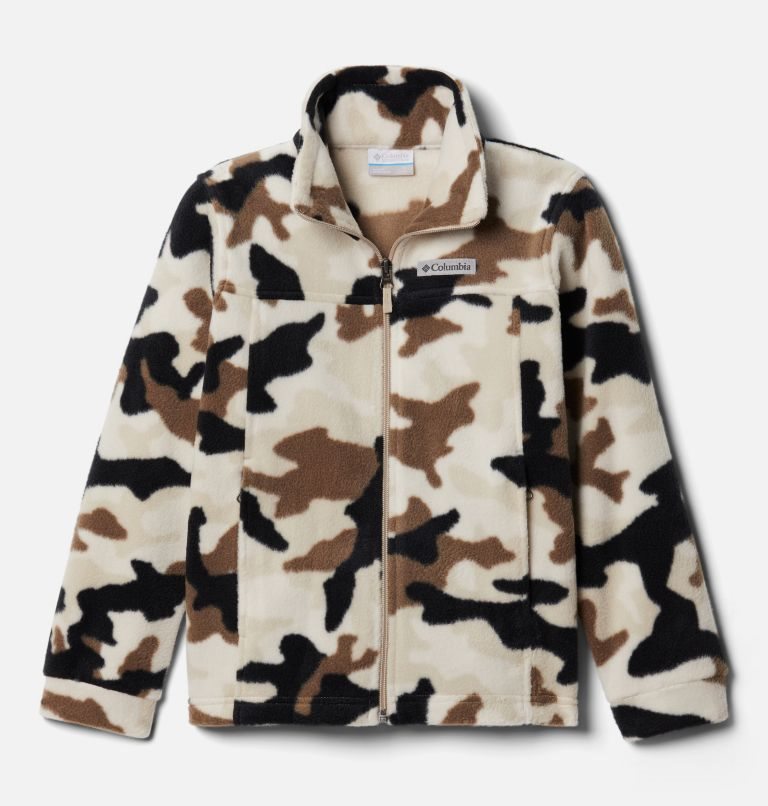 Kids\' Columbia Zing III Printed Fleece Jackets Camo | CA-P0451