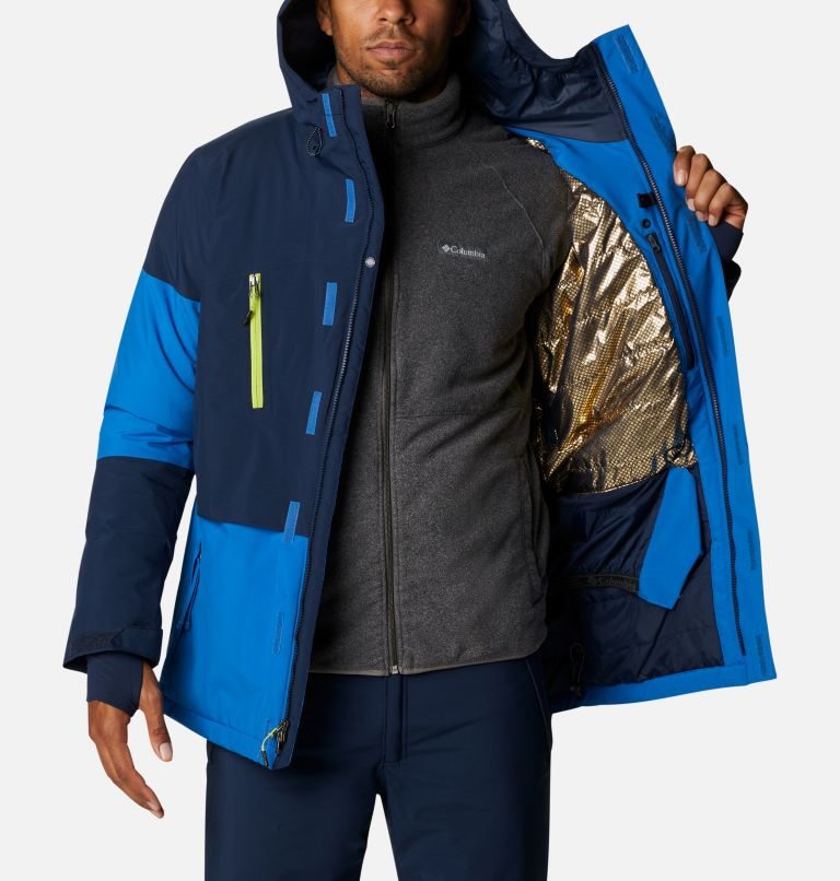 Men's Columbia Aerial Ascender Omni-Heat Infinity Insulated Jackets Navy | CA-N683L