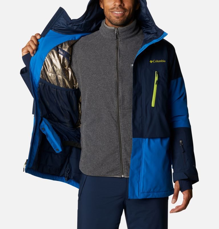 Men's Columbia Aerial Ascender Omni-Heat Infinity Insulated Jackets Navy | CA-N683L