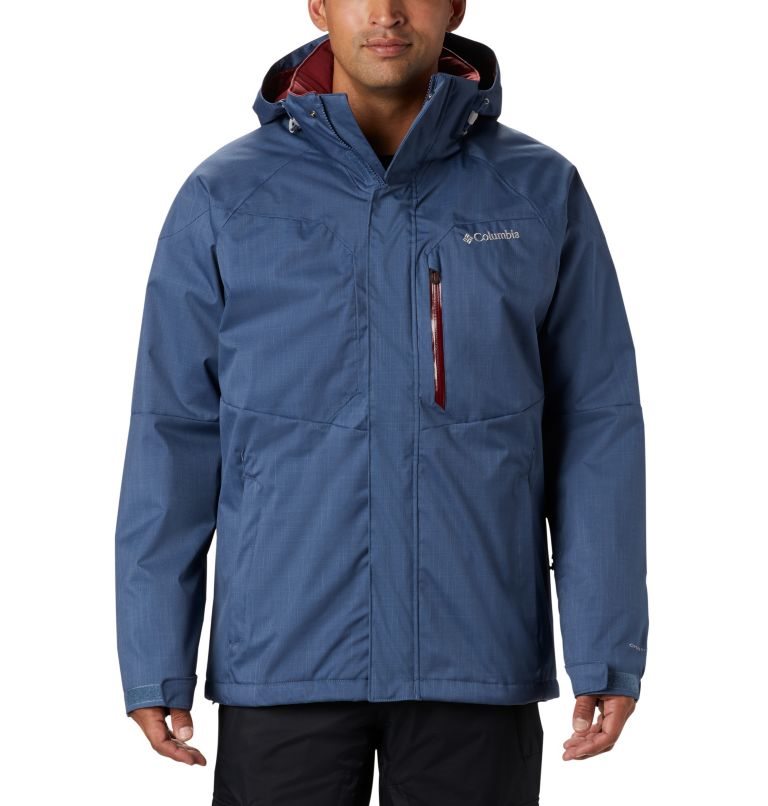 Men\'s Columbia Alpine Action Ski Insulated Jackets Navy | CA-W0L63