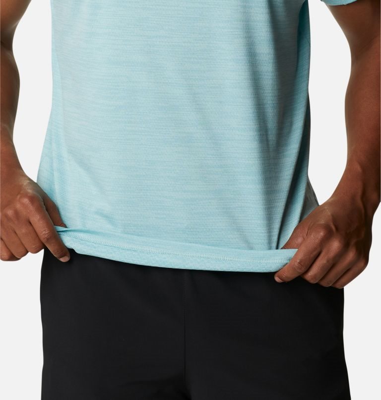 Men's Columbia Alpine Chill Zero Graphic Short Sleeve T Shirts Turquoise | CA-XCA43