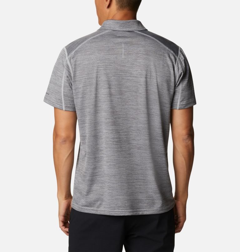 Men's Columbia Alpine Chill Zero Polo Shirts Grey | CA-J4860