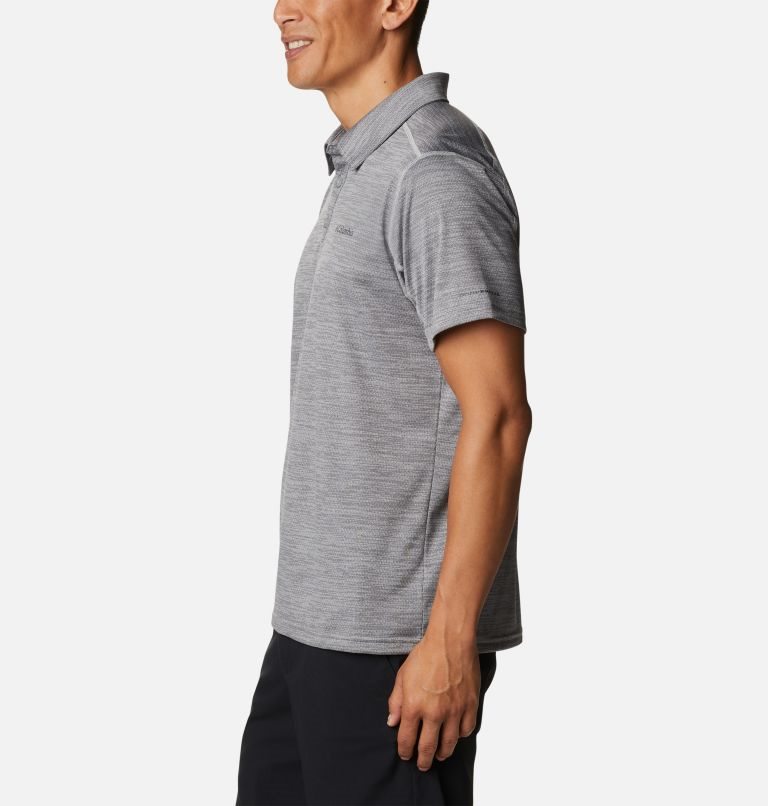 Men's Columbia Alpine Chill Zero Polo Shirts Grey | CA-J4860