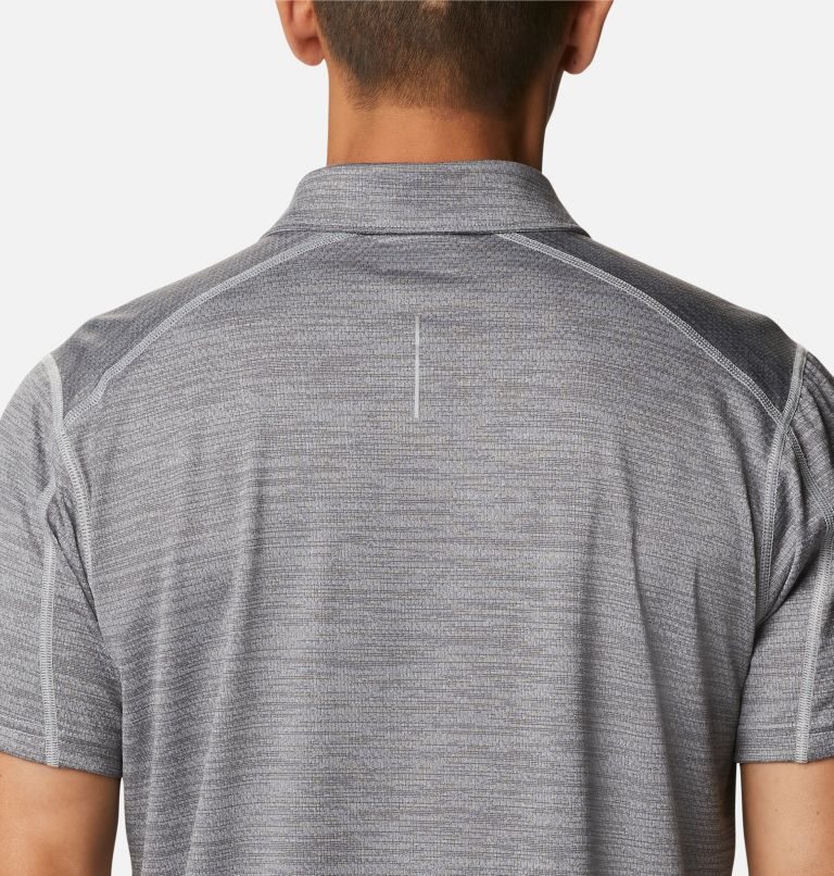 Men's Columbia Alpine Chill Zero Polo Shirts Grey | CA-J4860