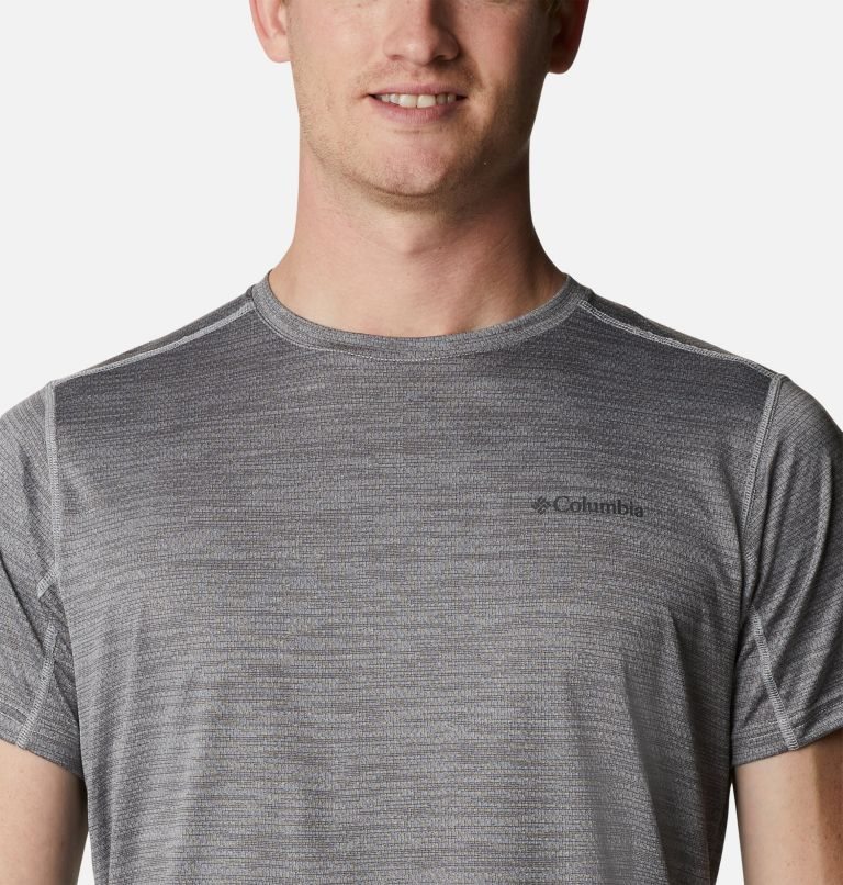 Men's Columbia Alpine Chill Zero Short Sleeve Crew T Shirts Grey | CA-DC658