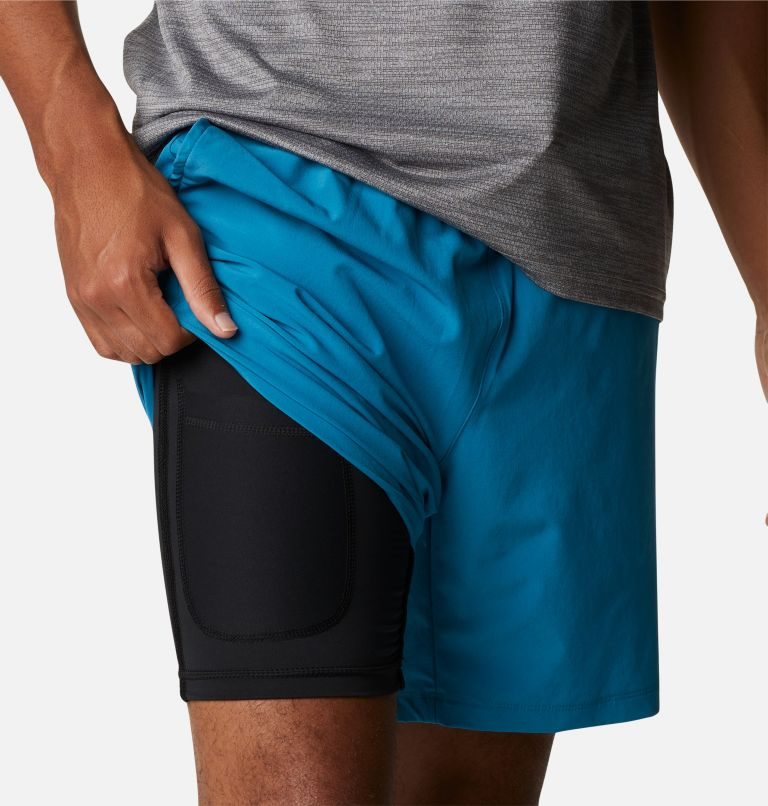 Men's Columbia Alpine Chill Zero Shorts Blue | CA-O1853