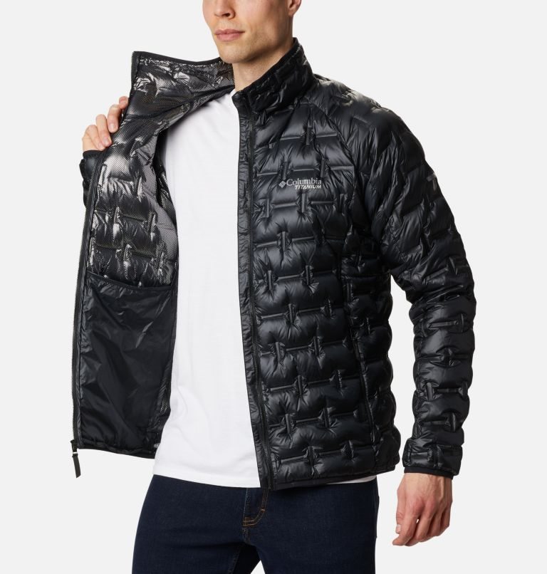 Men's Columbia Alpine Crux Down Jackets Black | CA-D6180