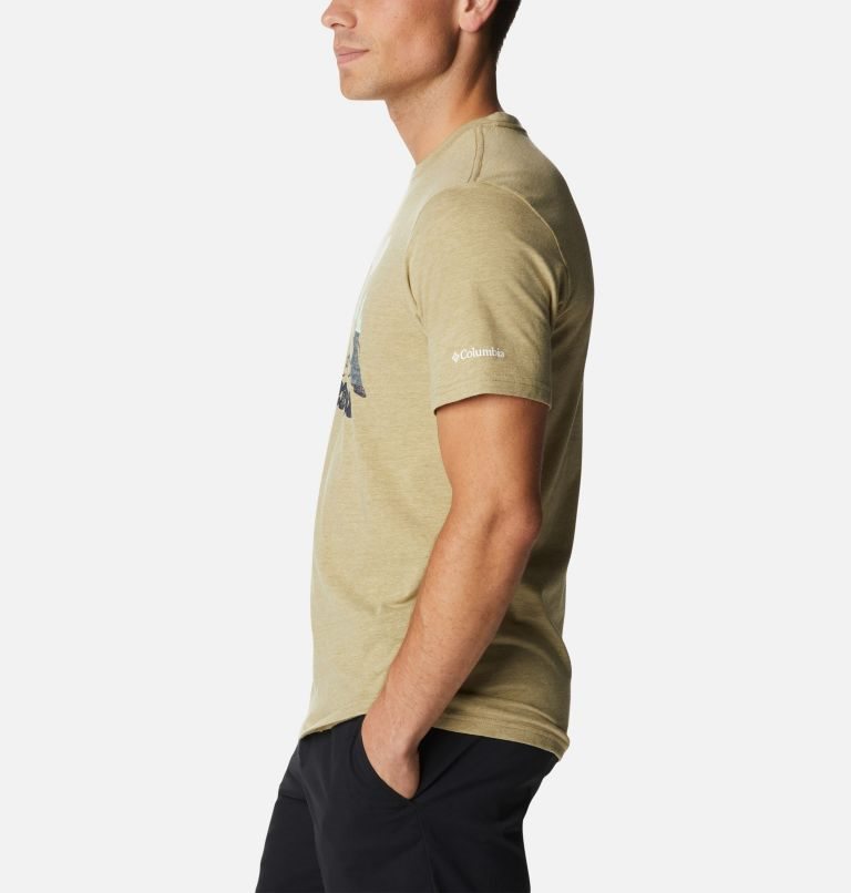 Men's Columbia Alpine Way Graphic T Shirts Olive | CA-H45C0