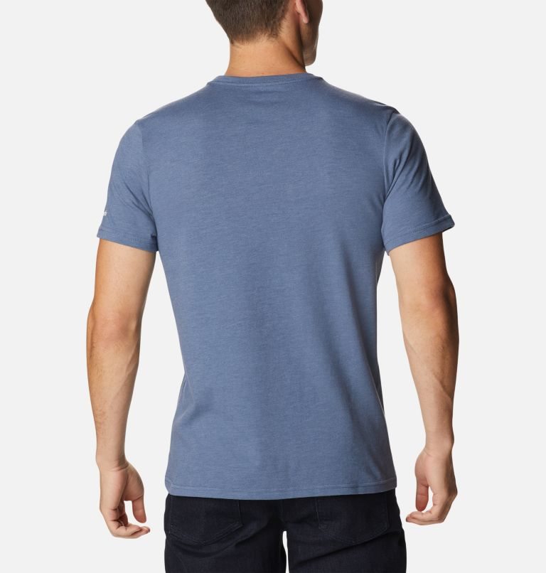 Men's Columbia Alpine Way Graphic T Shirts Navy | CA-WCLA5