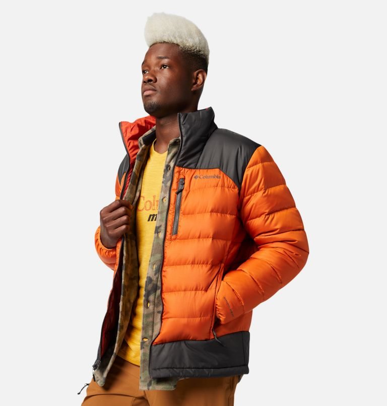 Men's Columbia Autumn Park Down Jackets Orange | CA-B0A14