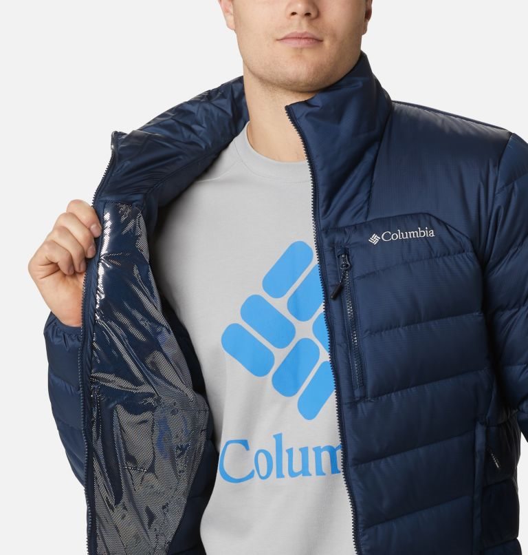 Men's Columbia Autumn Park Down Jackets Navy | CA-G5041